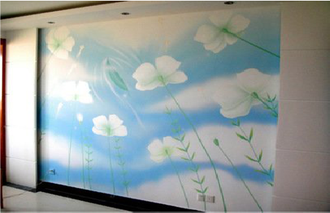 河池画墙绘怎么画好白云的蓬松感？