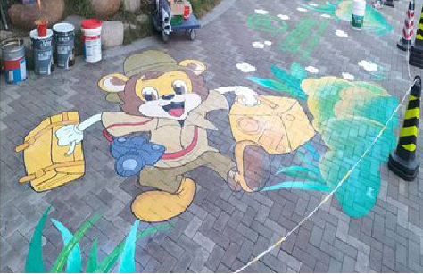 河池夏季画地面彩绘会遇到的问题