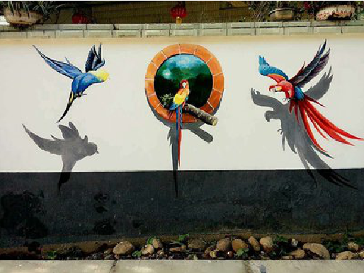 河池视觉错位-3D墙绘设计