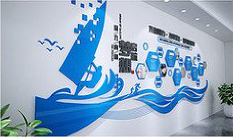 河池海浪主题文化墙如何设计？