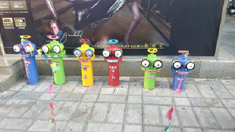 河池商业区彩绘